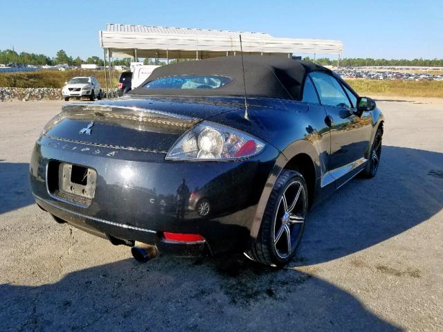 4A3AL25F07E040254 - 2007 MITSUBISHI ECLIPSE SP BLACK photo 4