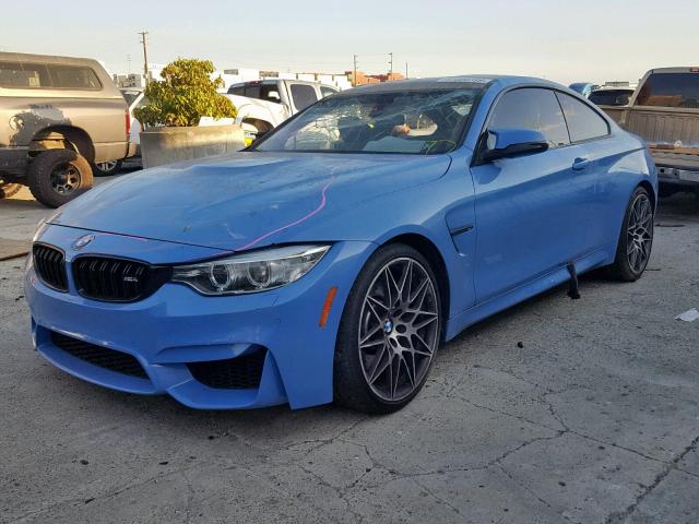 WBS3R9C51HK709768 - 2017 BMW M4 BLUE photo 2