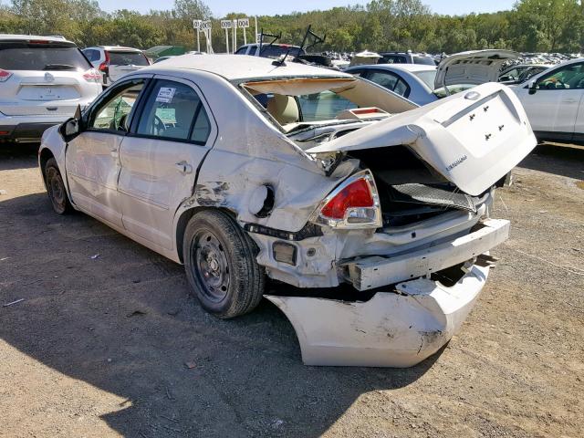 3FAHP06Z98R216046 - 2008 FORD FUSION S WHITE photo 3