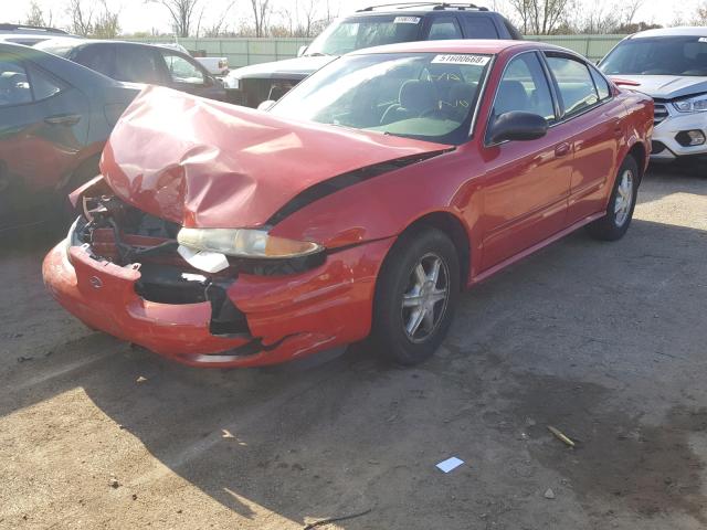 1G3NL52F23C251956 - 2003 OLDSMOBILE ALERO GL RED photo 2