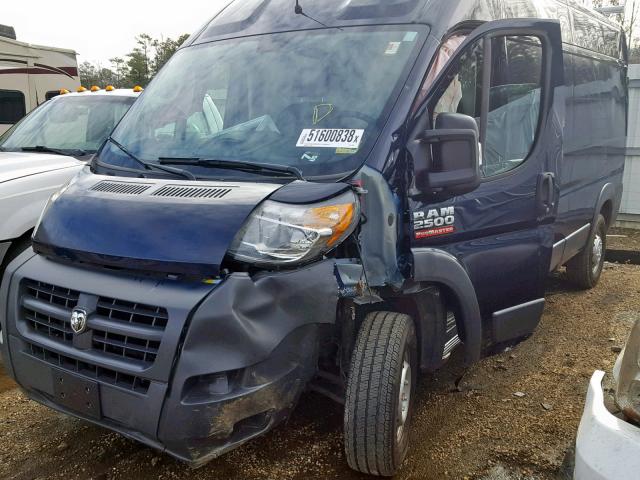 3C6TRVDG0JE128097 - 2018 RAM PROMASTER 蓝色 照片 10