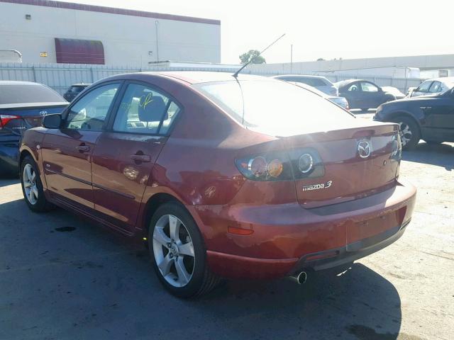 JM1BK324361416874 - 2006 MAZDA 3 S RED photo 3