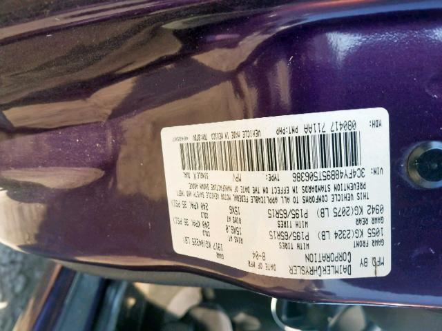 3C4FY48B95T506386 - 2005 CHRYSLER PT CRUISER PURPLE photo 10