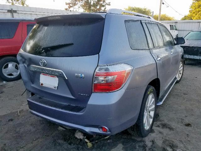 JTEEW44AX82009167 - 2008 TOYOTA HIGHLANDER GRAY photo 4