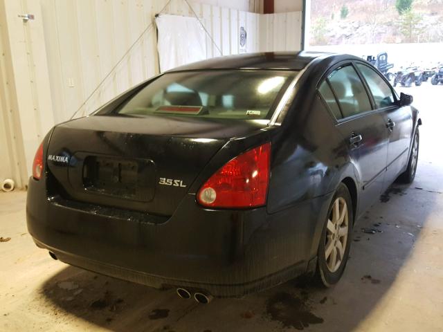 1N4BA41E04C833069 - 2004 NISSAN MAXIMA SE BLACK photo 4