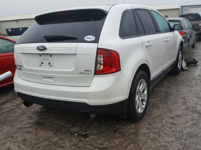 2FMDK3J96DBC37148 - 2013 FORD EDGE SEL WHITE photo 4