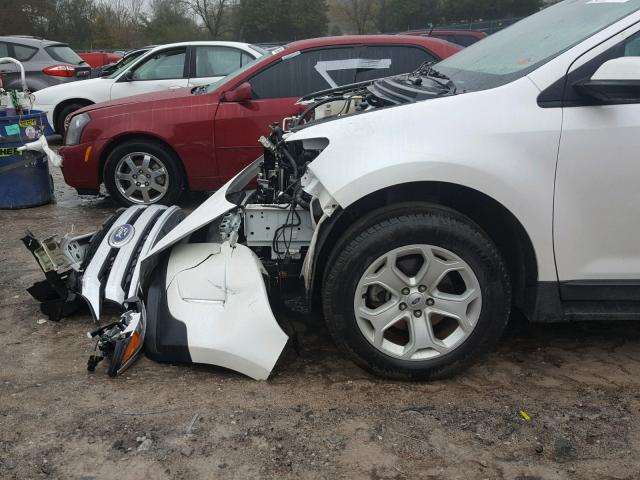 2FMDK3J96DBC37148 - 2013 FORD EDGE SEL WHITE photo 9