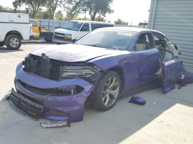 2C3CDXHG9GH140019 - 2016 DODGE CHARGER SX PURPLE photo 2