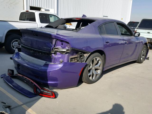 2C3CDXHG9GH140019 - 2016 DODGE CHARGER SX PURPLE photo 4