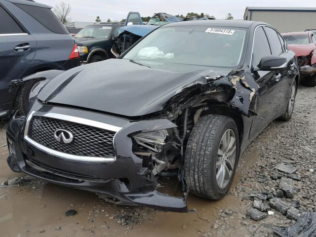 JN1BV7ARXEM691220 - 2014 INFINITI Q50 BASE BLACK photo 2