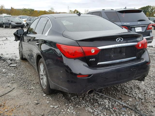 JN1BV7ARXEM691220 - 2014 INFINITI Q50 BASE BLACK photo 3