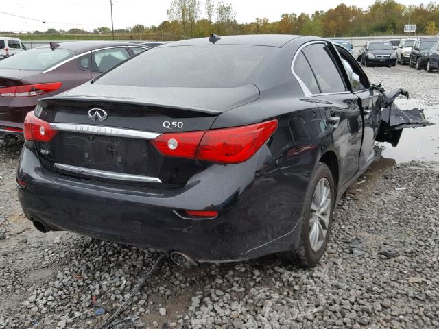 JN1BV7ARXEM691220 - 2014 INFINITI Q50 BASE BLACK photo 4