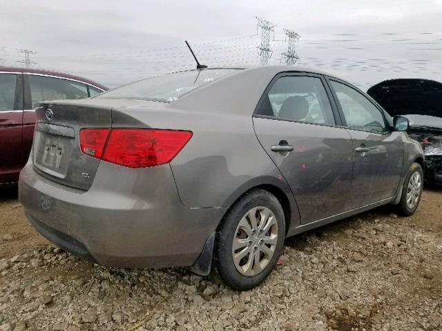 KNAFU4A21A5062515 - 2010 KIA FORTE EX BROWN photo 4