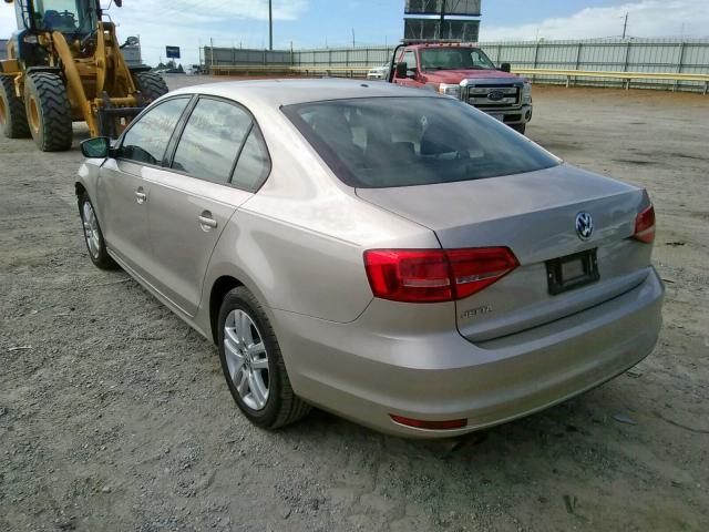 3VW1K7AJXFM252923 - 2015 VOLKSWAGEN JETTA BASE TAN photo 3