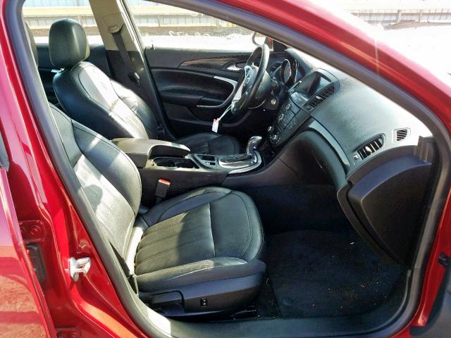 2G4GR5ER6C9204493 - 2012 BUICK REGAL RED photo 5