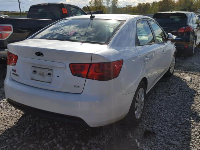 KNAFU4A27C5550189 - 2012 KIA FORTE EX WHITE photo 4