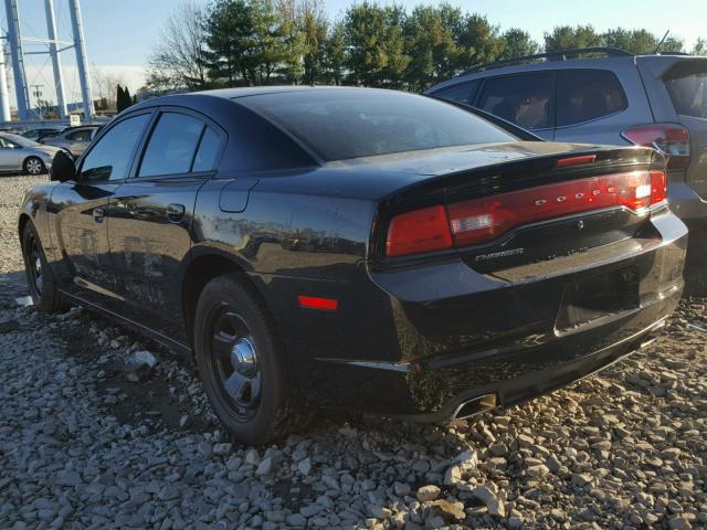 2C3CDXAT2DH594390 - 2013 DODGE CHARGER PO BLACK photo 3