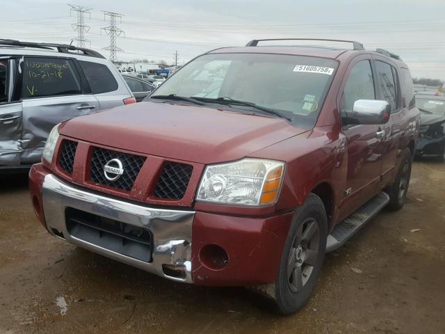 5N1AA08A65N710928 - 2005 NISSAN ARMADA SE BURGUNDY photo 2