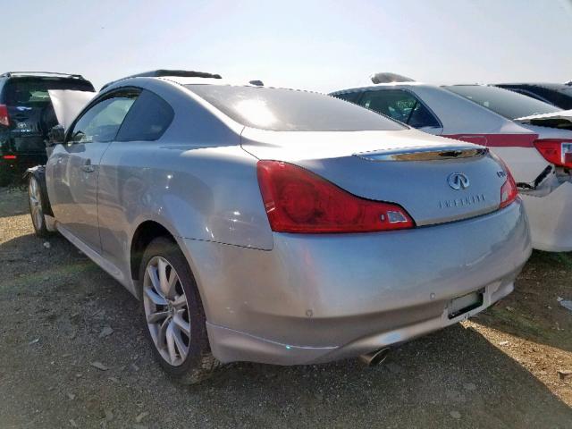 JN1CV6EL0BM260059 - 2011 INFINITI G37 SILVER photo 3