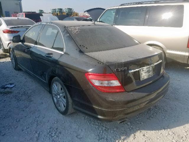 WDDGF54X39R079258 - 2009 MERCEDES-BENZ C 300 BLACK photo 3