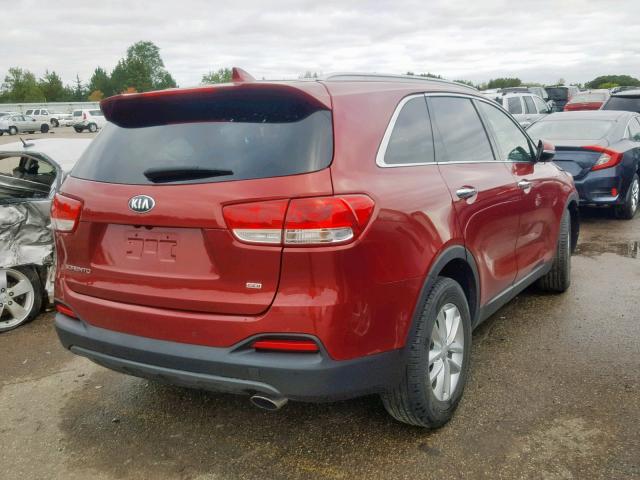 5XYPG4A32HG246564 - 2017 KIA SORENTO LX RED photo 4