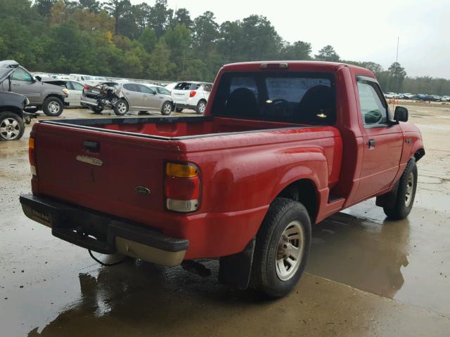 1FTYR10C1XPA48956 - 1999 FORD RANGER RED photo 4