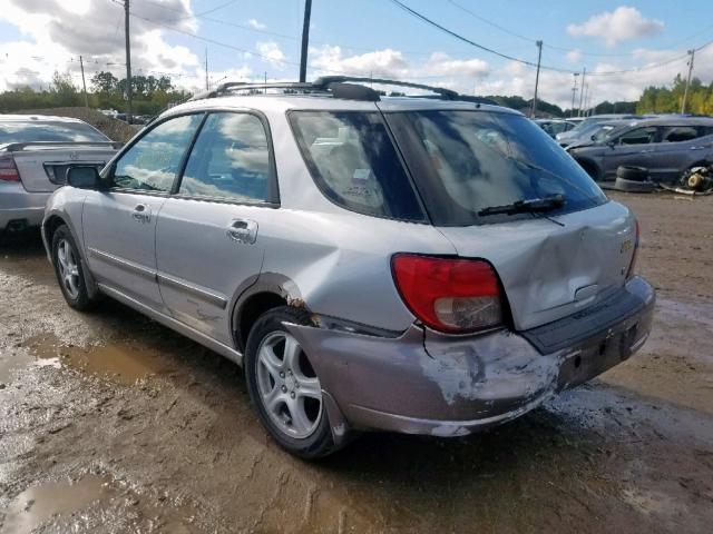 JF1GG68522H804436 - 2002 SUBARU IMPREZA OU SILVER photo 3