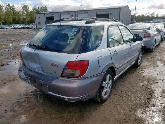 JF1GG68522H804436 - 2002 SUBARU IMPREZA OU SILVER photo 4