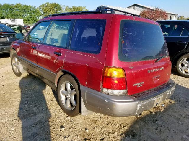 JF1SF6557YH701362 - 2000 SUBARU FORESTER S BURGUNDY photo 3