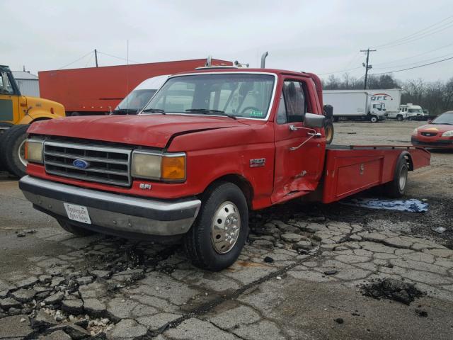 2FTHF25H2KCA98147 - 1989 FORD F250 RED photo 2
