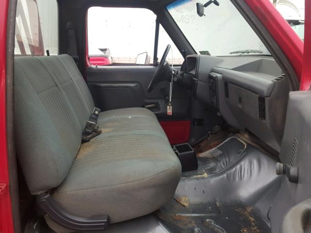 2FTHF25H2KCA98147 - 1989 FORD F250 RED photo 5