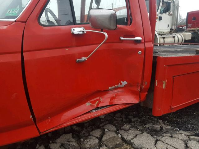 2FTHF25H2KCA98147 - 1989 FORD F250 RED photo 9
