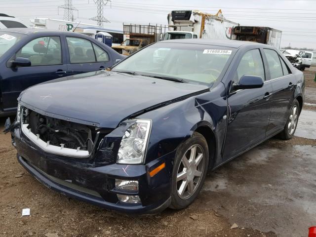 1G6DC67A650188771 - 2005 CADILLAC STS BLUE photo 2