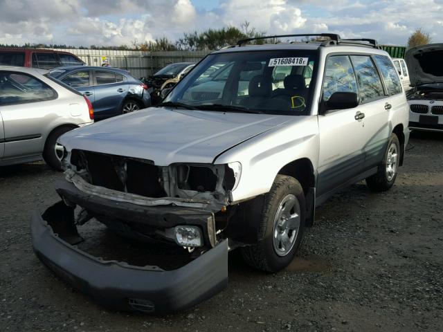 JF1SF63542H740386 - 2002 SUBARU FORESTER L SILVER photo 2