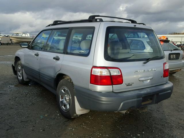 JF1SF63542H740386 - 2002 SUBARU FORESTER L SILVER photo 3