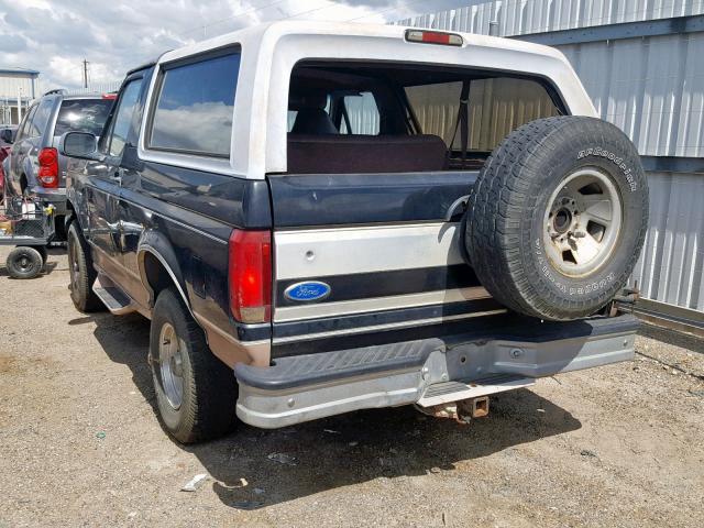 1FMEU15HXTLB18151 - 1996 FORD BRONCO U10 BLACK photo 3