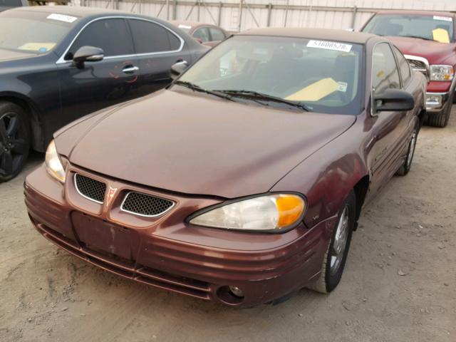1G2NF12E8YM735059 - 2000 PONTIAC GRAND AM S BURGUNDY photo 2