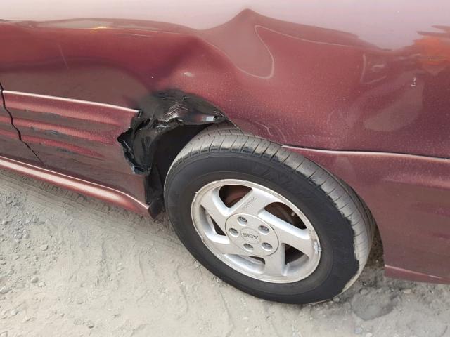 1G2NF12E8YM735059 - 2000 PONTIAC GRAND AM S BURGUNDY photo 9