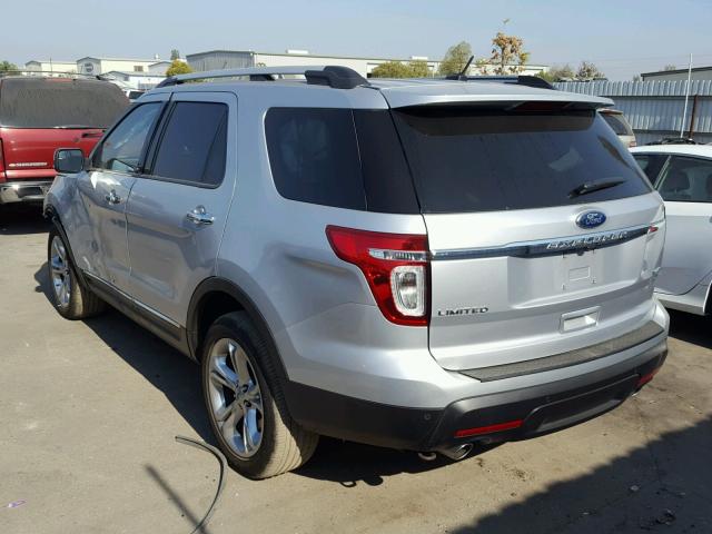 1FM5K8F86FGB74873 - 2015 FORD EXPLORER L SILVER photo 3