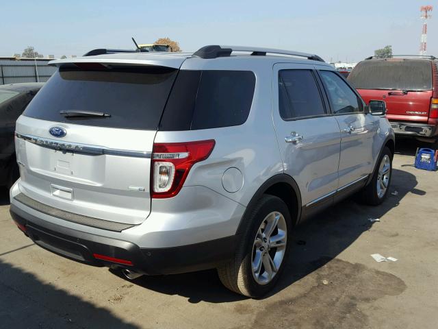 1FM5K8F86FGB74873 - 2015 FORD EXPLORER L SILVER photo 4