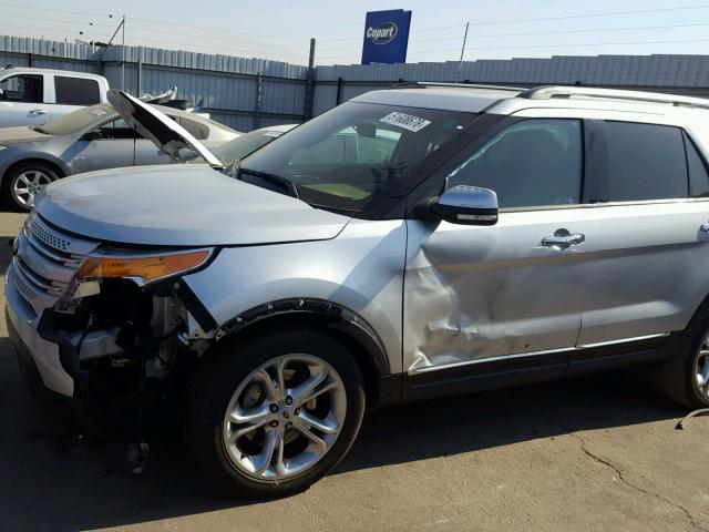 1FM5K8F86FGB74873 - 2015 FORD EXPLORER L SILVER photo 9