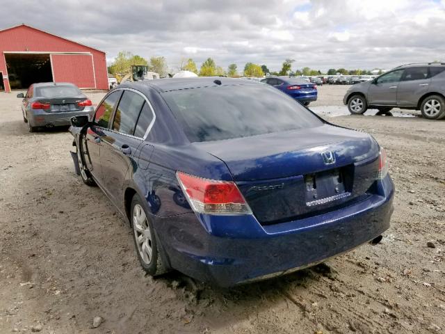 1HGCP26879A801275 - 2009 HONDA ACCORD EXL BLUE photo 3