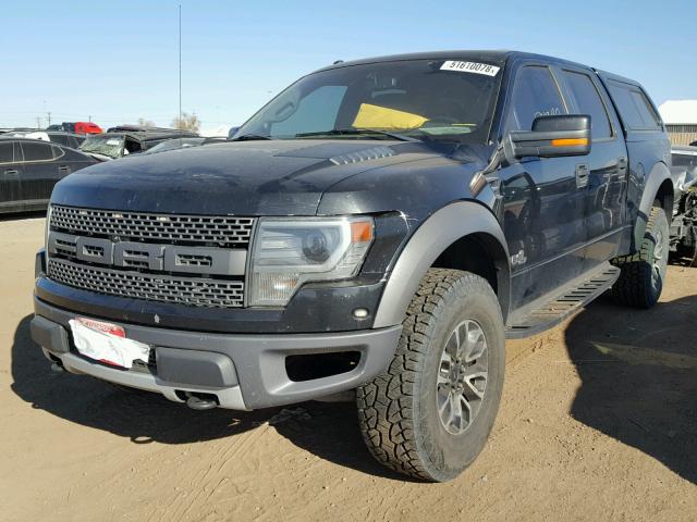 1FTFW1R63DFC85916 - 2013 FORD F150 SVT R BLACK photo 2