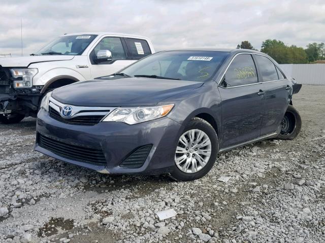 4T1BD1FK0CU001640 - 2012 TOYOTA CAMRY HYBR GRAY photo 2