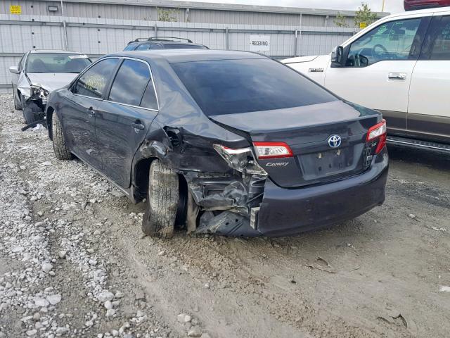 4T1BD1FK0CU001640 - 2012 TOYOTA CAMRY HYBR GRAY photo 3