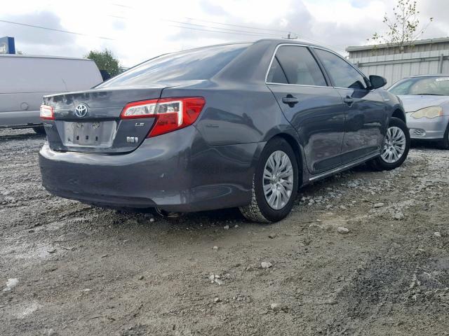 4T1BD1FK0CU001640 - 2012 TOYOTA CAMRY HYBR GRAY photo 4