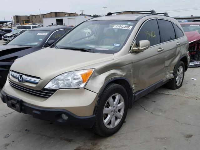 JHLRE38727C000895 - 2007 HONDA CR-V EXL BEIGE photo 2