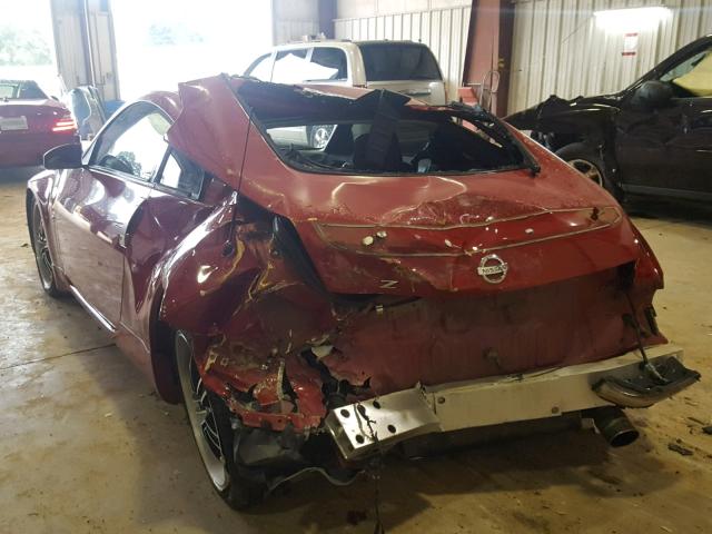 JN1AZ34D75M603880 - 2005 NISSAN 350Z COUPE RED photo 3