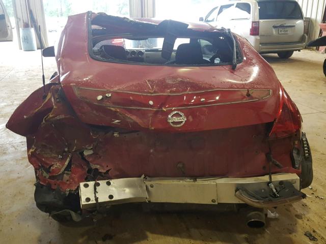 JN1AZ34D75M603880 - 2005 NISSAN 350Z COUPE RED photo 9