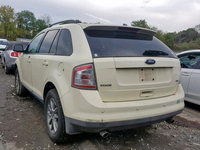 2FMDK38C98BA06753 - 2008 FORD EDGE SEL CREAM photo 3